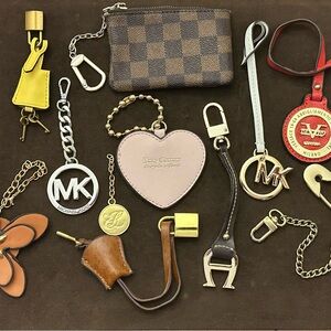 Vintage to modern bag charm lot MUST SEE brands and non branded bag accessories